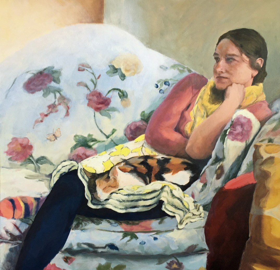 StantonRuth_Cat in the Lap_24x24_$925