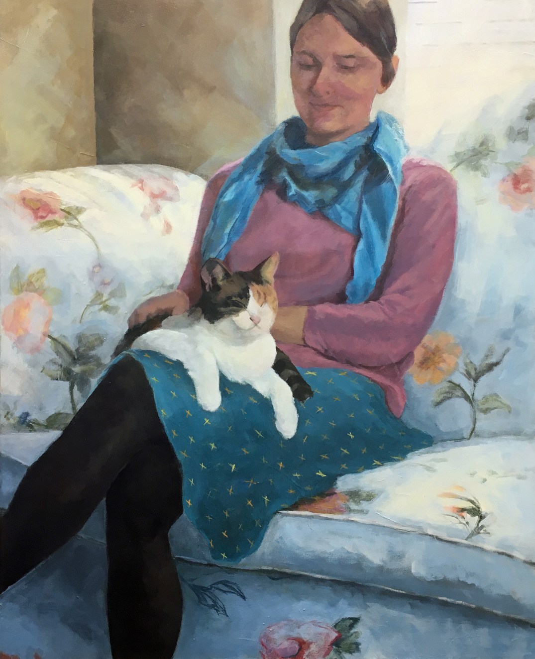 StantonRuth_Cat on Lap 2_Acylic_30x24